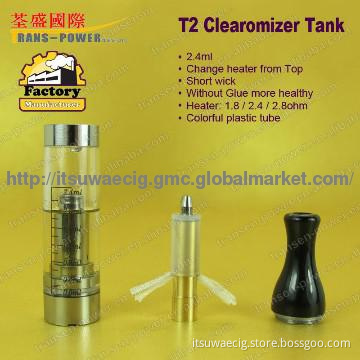 2013 hot selling  1.8/2.4/2.8ohms tank atomizer Itsuwa T2